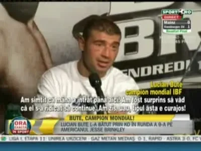 Bute: Am simtit ca am castigat trei lupte prin KO! Oricine ma provoaca, eu sunt pregatit