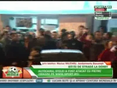 Autocarul Stelei a fost atacat cu pietre ce catre dinamovisti!