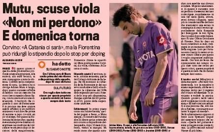 OFICIAL! Gazzetta dello Sport: Mutu, salariu TAIAT cu 50%! Romanul isi ia bodyguard in Italia!