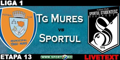 Targu Mures 4-1 Sportul! VEZI fazele meciului si marcatorii!