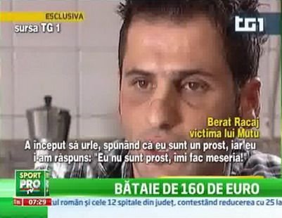 VIDEO / Marturia ospatarului batut de Mutu: Mi-a facut semn ca-mi taie gatul!