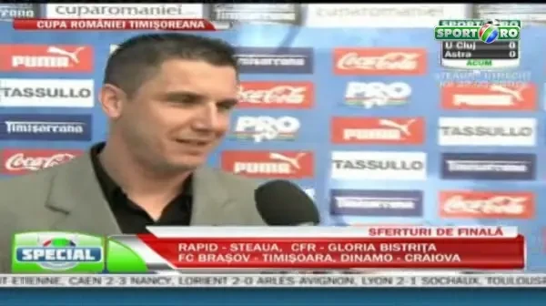 Dupa ce am patit la Bistrita, mai bine ca am picat cu Rapid in Cupa! Speram ca meciurile cu Rapid sa ne dea aripi