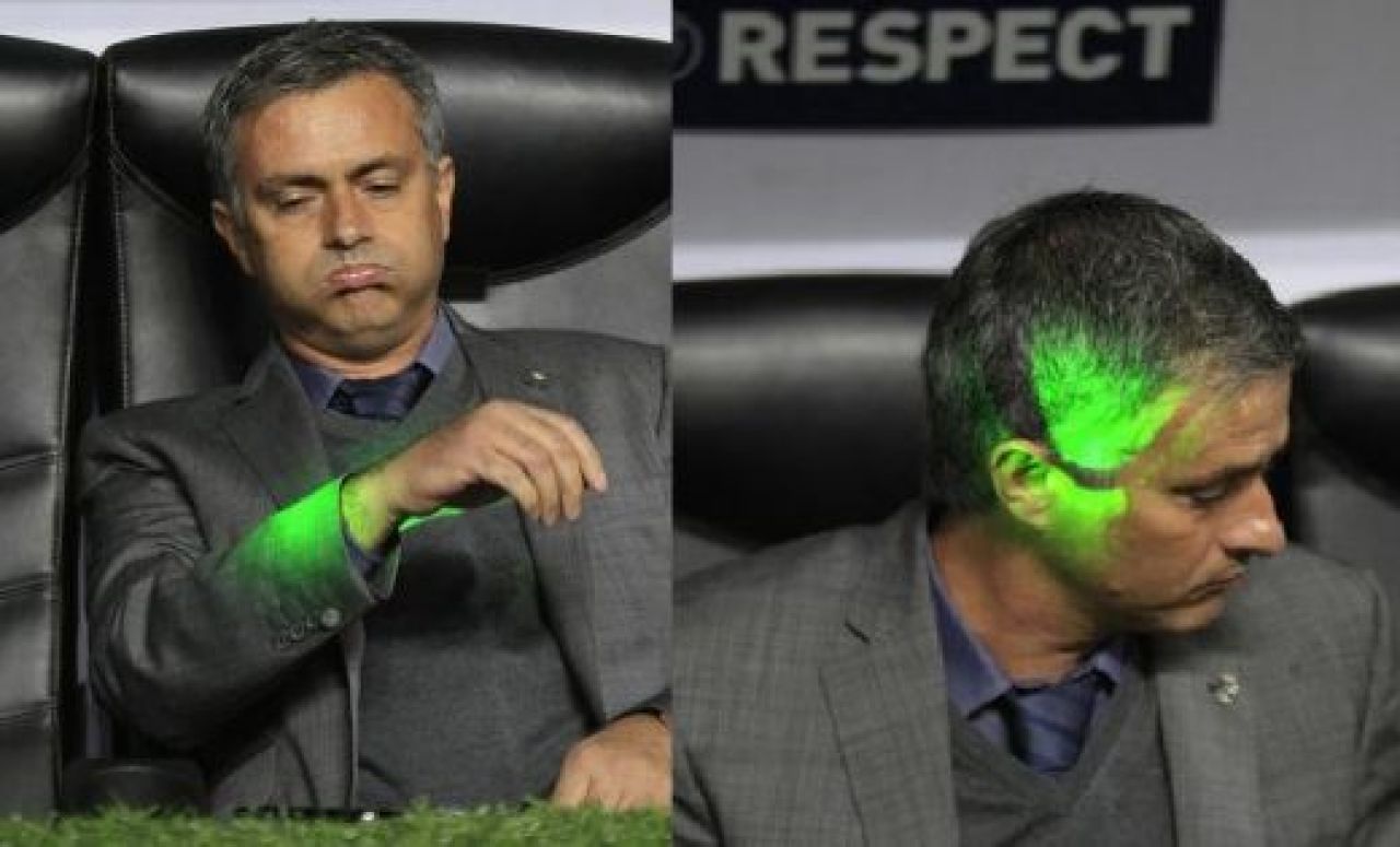 FOTO si VIDEO Mourinho atacat cu LASER pe San Siro! De ce s-au razbunat fanii Milanului!_4