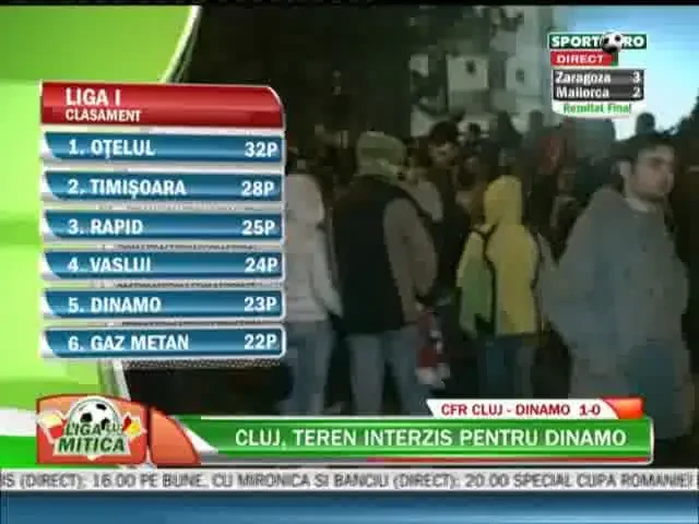 Incidente la Cluj! Dinamovistii s-au batut cu fanii CFR-ului in tribune! Multi fani dinamovisti nu au fost lasati pe stadion!