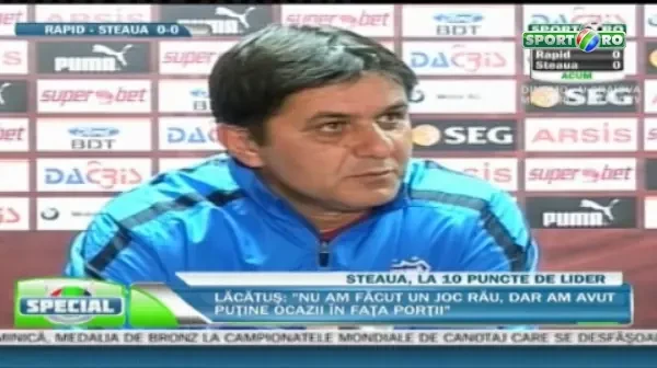 Lacatus: "Singurul lucru bun e ca nu am pierdut! Rezultatul nu ne ajuta!"