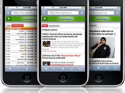 www.sport.ro in topul European al site-urilor de mobile!