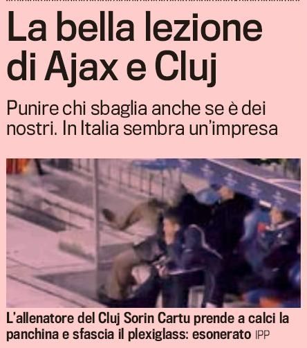 CFR Cluj, laudata de Gazzetta dello Sport dupa ce l-a dat afara pe Cartu!