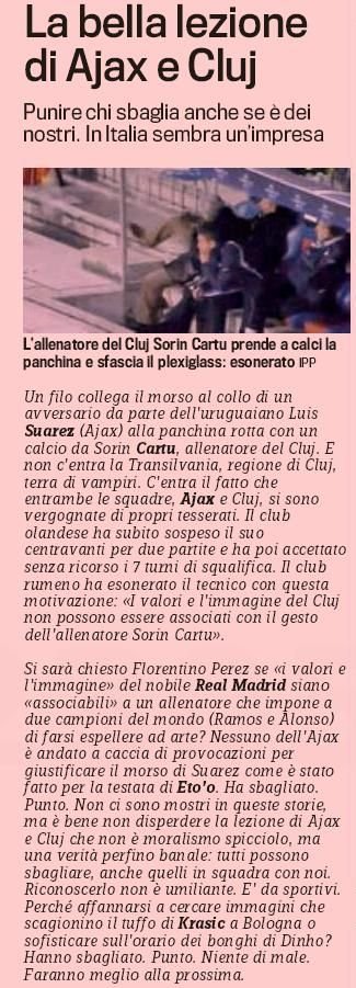 CFR Cluj, laudata de Gazzetta dello Sport dupa ce l-a dat afara pe Cartu! 
