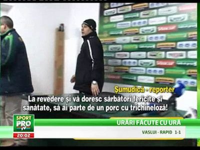 VIDEO / Sumudica s-a certat cu un ziarist la Vaslui: Iti doresc un porc cu trichineloza Vezi ce raspuns a primit!