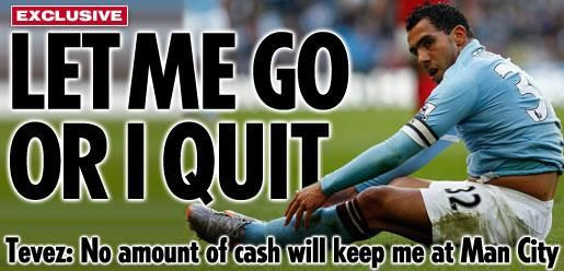 SOC la City! Tevez RENUNTA la fotbal daca nu este lasat sa plece! Vezi ce plan are ca sa ajunga la Real sau Barca: