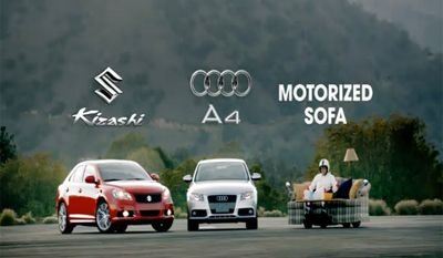 VIDEO: Care crezi ca e mai tare? Suzuki,&nbsp;Audi sau... canapeaua motorizata? Vezi o super intrecere: