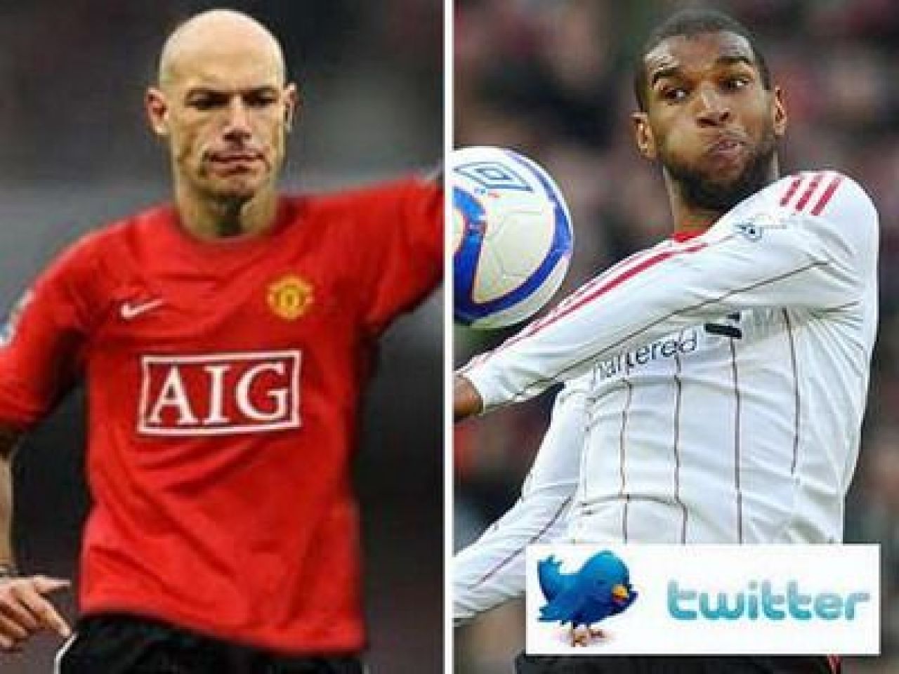 FOTO / Babel a postat poze pe Twitter cu arbitrul Howard Webb in tricoul lui Manchester United!_3