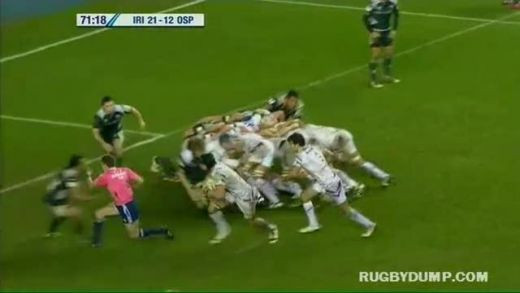 VIDEO / Asta e cel mai tare placaj din rugby: LA ARBITRU!