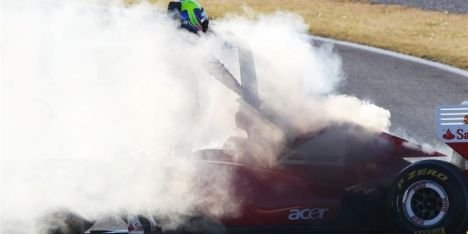 Primele probleme pentru Scuderie: Ferrari-ul lui Massa, in flacari la Valencia!_7