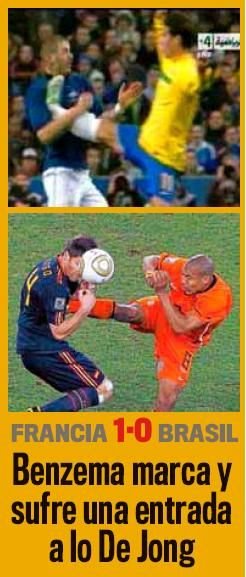 VIDEO HORROR! Un brazilian i-a bagat talpa in piept lui Benzema! Seamana cu faultul infiorator al lui De Jong in finala mondialului!