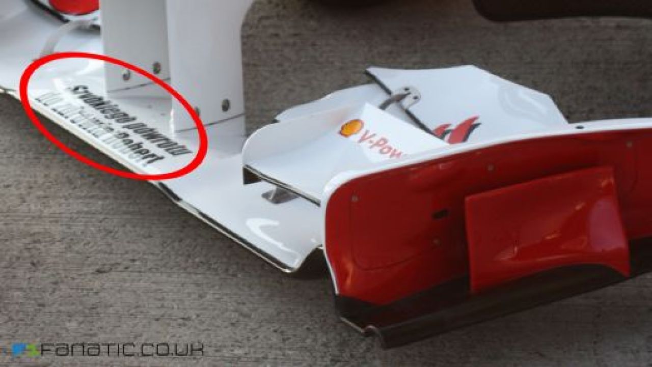 FOTO Echipele de F1 si-au personalizat monoposturile cu mesaje pentru Kubica_2