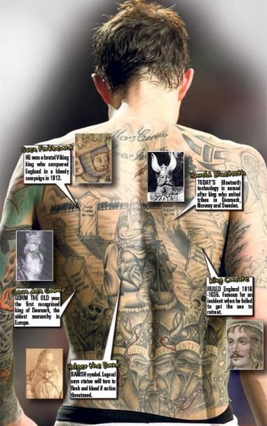 Agger si-a tatuat pe spate istoria Danemarcei! Semnificatia celui mai tare tatuaj din fotbal: