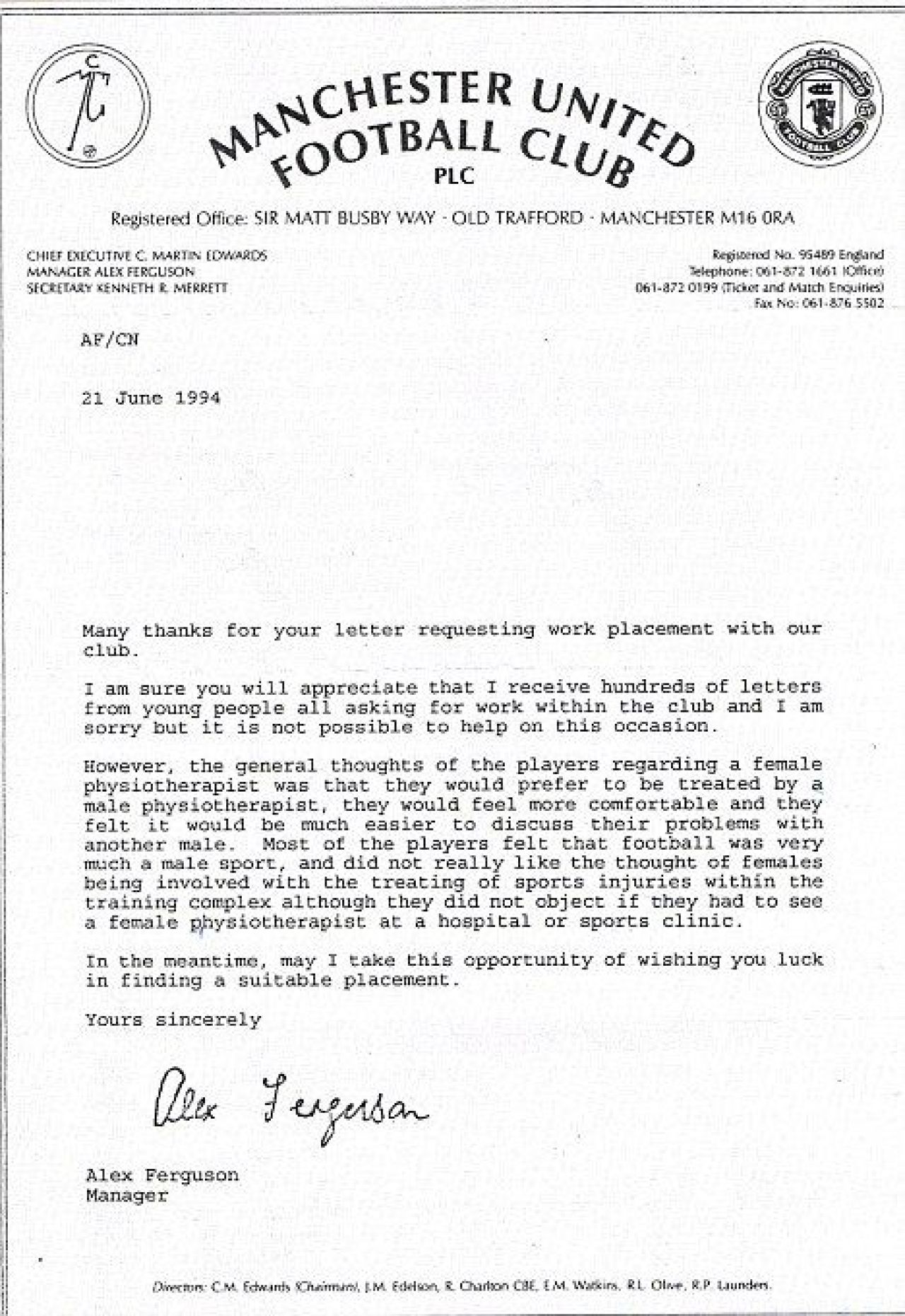 Sir Alex Ferguson a REFUZAT sa angajeze o femeie la club pentru ca fotbalul este un sport pentru barbati! Vezi ce acuzatii i se aduc:_1