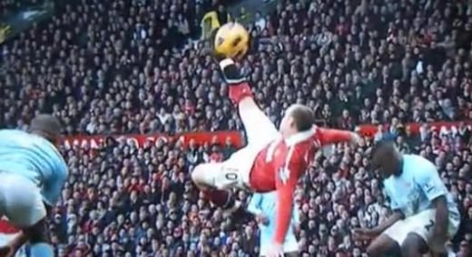 SUPER MONTAJ! Golul FABULOS din foarfeca al lui Rooney a ajuns in cel mai celebru film despre fotbal! VIDEO