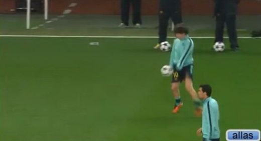 VIDEO / Messi a coborat cu picioarele pe pamant! Vezi cum si-a dat cu mingea in ...! :))