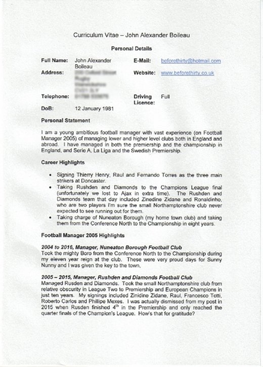Asta este cel mai PENIBIL CV din istoria fotbalului! Cum a vrut un tanar de 25 de ani s-o antreneze pe ucigatoarea Stelei din UEFA:_3