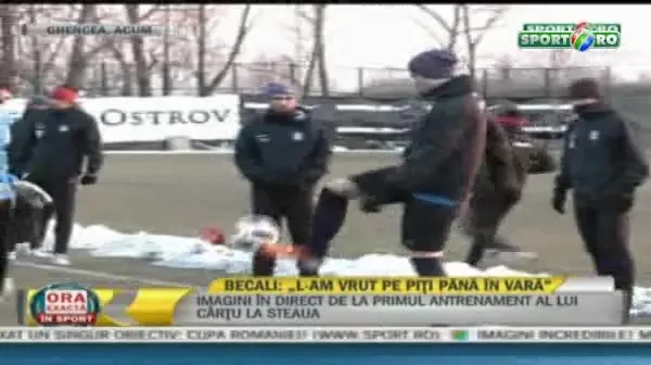 Primul antrenament al lui Cartu la Steaua! Vezi ce jucator a lipsit!