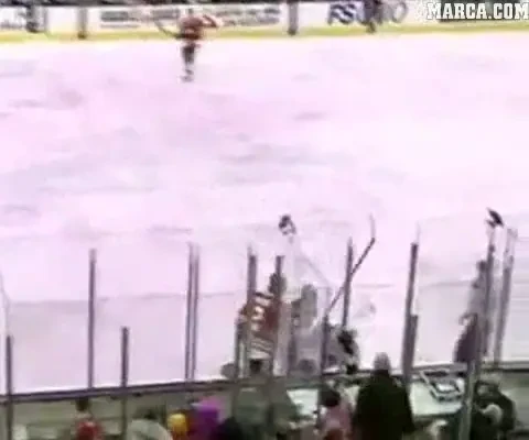 VIDEO Cea mai VIOLENTA intrare a anului in sport! A spart geamul protector cu capul lui!