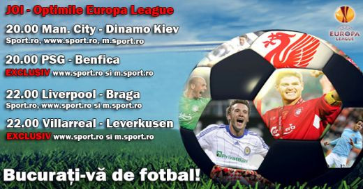 Joi, 4 meciuri din Europa League LIVE VIDEO!