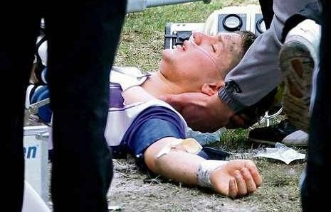 Accidentare HORROR in Germania! Echipele au refuzat sa mai continue meciul! VIDEO