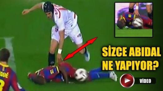 VIDEO Bestia Abidal a reusit PASA anului in Spania: a fost la un pas sa-si rupa gatul!