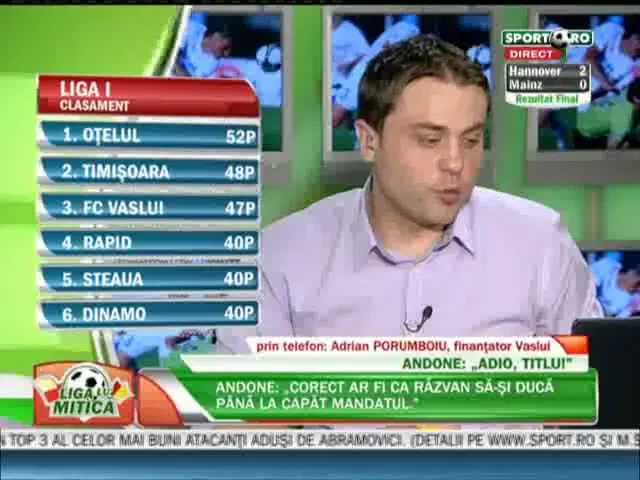 RAZBOI LA Vaslui: "Andone e dus si cu capul si cu pluta! Ce antrenor e asta? Borcea ii cumpara si iarba pe vremuri!"