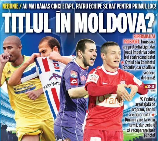Primul titlu din istoria Moldovei? Vaslui si Otelul sunt favorite la titlu! Vezi programul ultimelor etape: