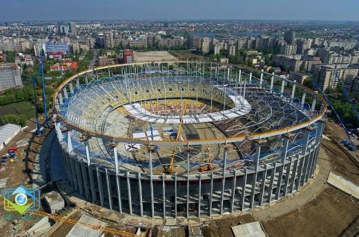SUPER FOTO si VIDEO! Se monteaza acoperisul retractabil pe National Arena! Vezi ultimele imagini