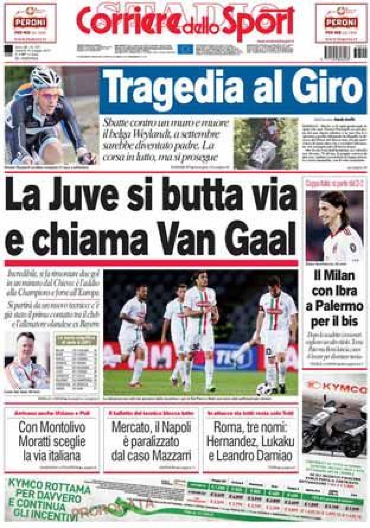 Ziua in care cele mai mari ziare de sport din Italia au uitat de fotbal: Este cea mai mare tragedie din istoria ciclismului!_2