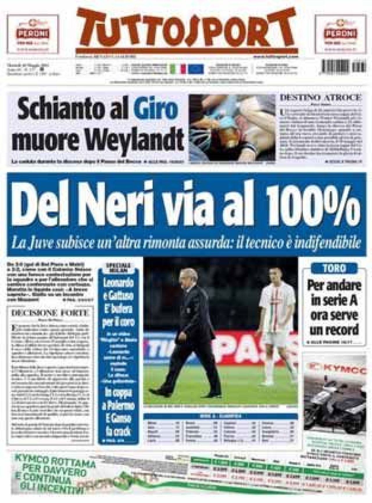 Ziua in care cele mai mari ziare de sport din Italia au uitat de fotbal: Este cea mai mare tragedie din istoria ciclismului!_4