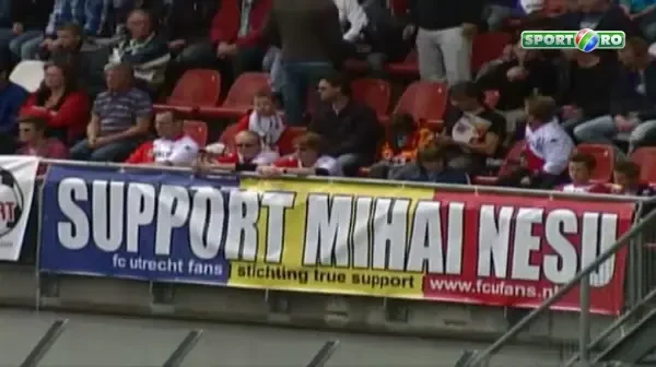 Olanda a respirat AZI pentru Nesu! Suporterii si jucatorii de la Utrecht au uitat de fotbal la ultimul meci din campionat