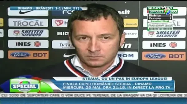 Vezi cum a reactionat MM Stoica dupa Steaua 1-0 Tg. Mures