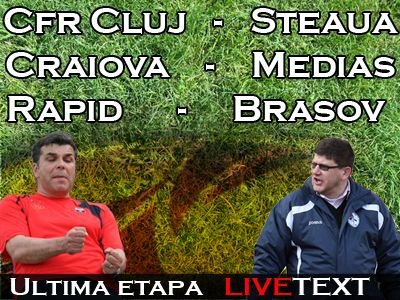 Steaua, Vaslui, Dinamo si Rapid sunt in Europa League: CFR 1-3 Steaua, Rapid 1-0 Brasov! Craiova 1-2 Medias!