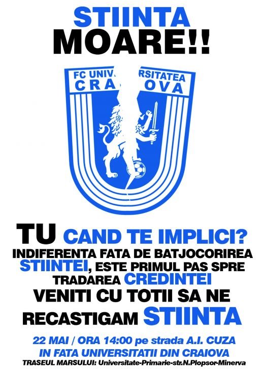 Fanii Craiovei vor ELIBERAREA Universitatii! Au impanzit orasul cu mesaje pentru a chema lumea la PROTEST! Vezi comunicatul:_8
