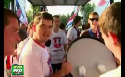 VIDEO! Ce cantec i-au dedicat fanii Otelului lui Iancu: Sa moara Iancu de suparare, ca la Galati e mare sarbatoare