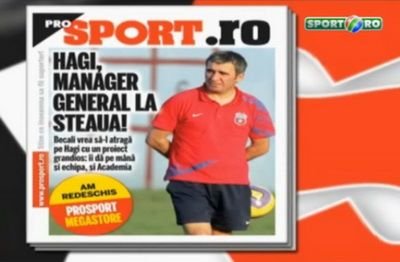 Miercuri in ProSport: Steaua isi planuieste viitorul cu Hagi Manager General!
