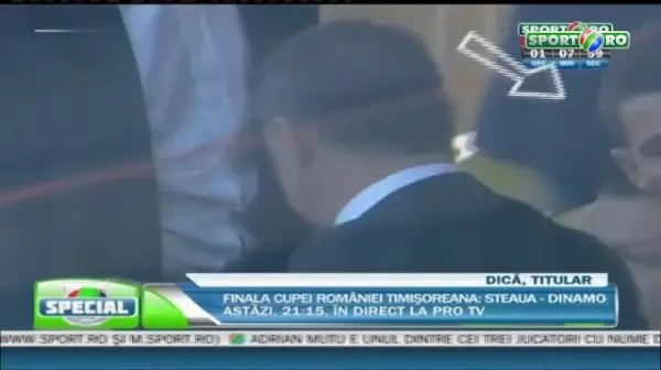 VIDEO! Cel mai tare transfer al Stelei din Liga I, prezentat de Gigi in tribune la finala Cupei!