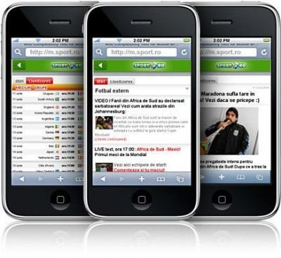 RECORD ABSOLUT: 66.000 de vizite miercuri pe m.sport.ro de pe telefonul mobil