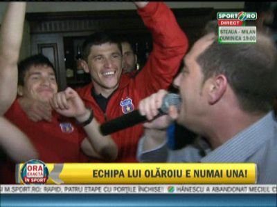 Olaroiu a readus si refrenul preferat al stelistilor! Cum au cantat MM, Banel si Dica Steaua e numai una din nou pe mese! SUPER VIDEO!