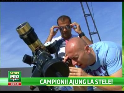 Sa vina greii! Paraschiv, Sergiu Costin si Pena au cautat stelele din Liga la planetariul din Galati: