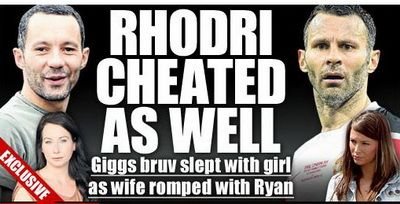 Mintile BOLNAVE din familia Giggs! Victima din scandal, fratele jucatorului de la United, si-a inselat si el sotia!