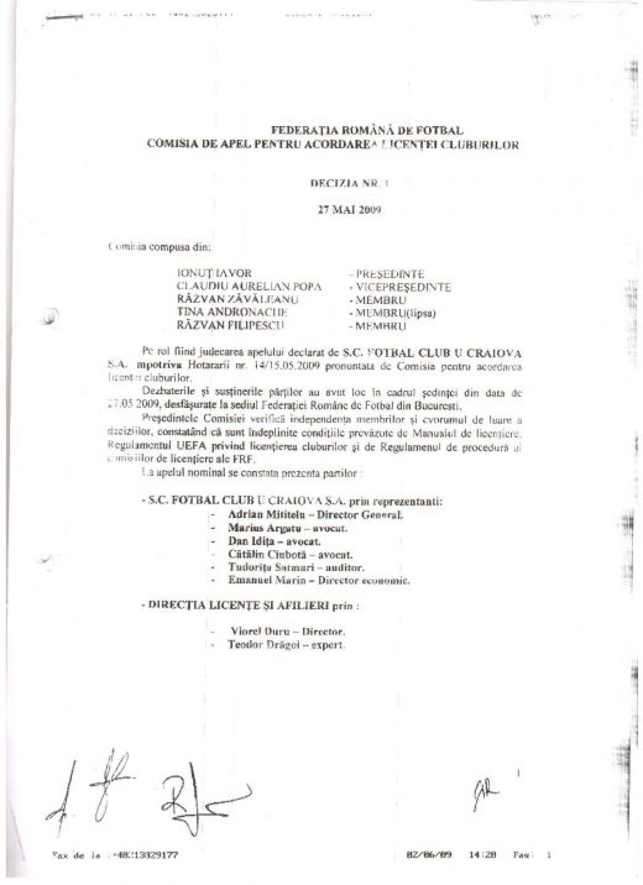 Mititelu nu renunta si acuza Comisia de licentiere de ABUZ! Vezi documentele Craiovei:_1