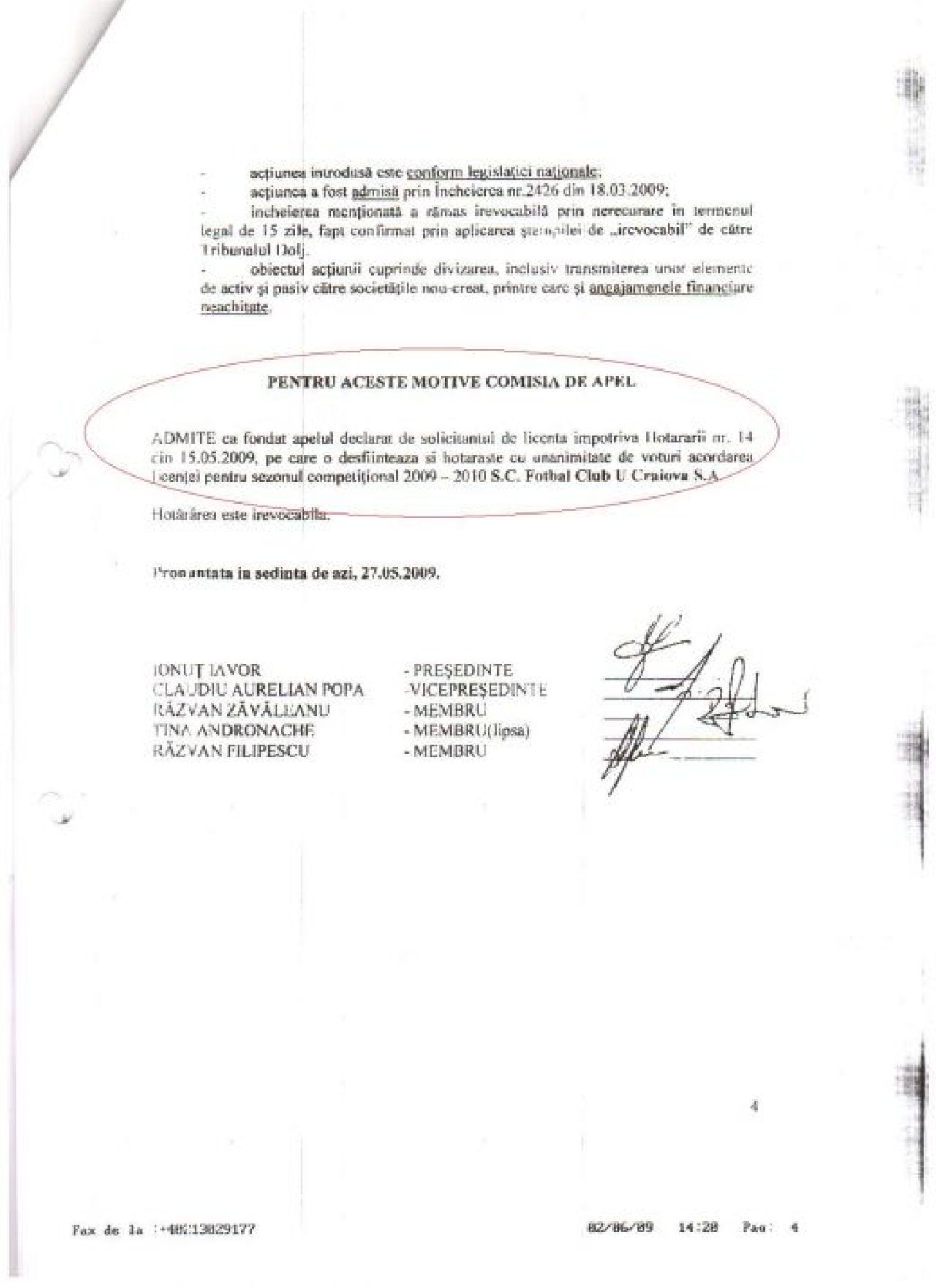 Mititelu nu renunta si acuza Comisia de licentiere de ABUZ! Vezi documentele Craiovei:_3