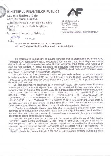 Timisoara are 3 jucatori SUB SECHESTRU! Vezi actele oficiale