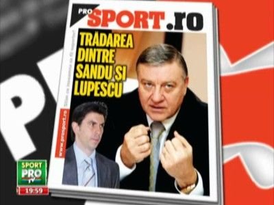 Citeste maine in Pro Sport!&nbsp; A aparut prima dezvaluire despre tradarea secreta dintre Mircea Sandu si Ionut Lupescu!
